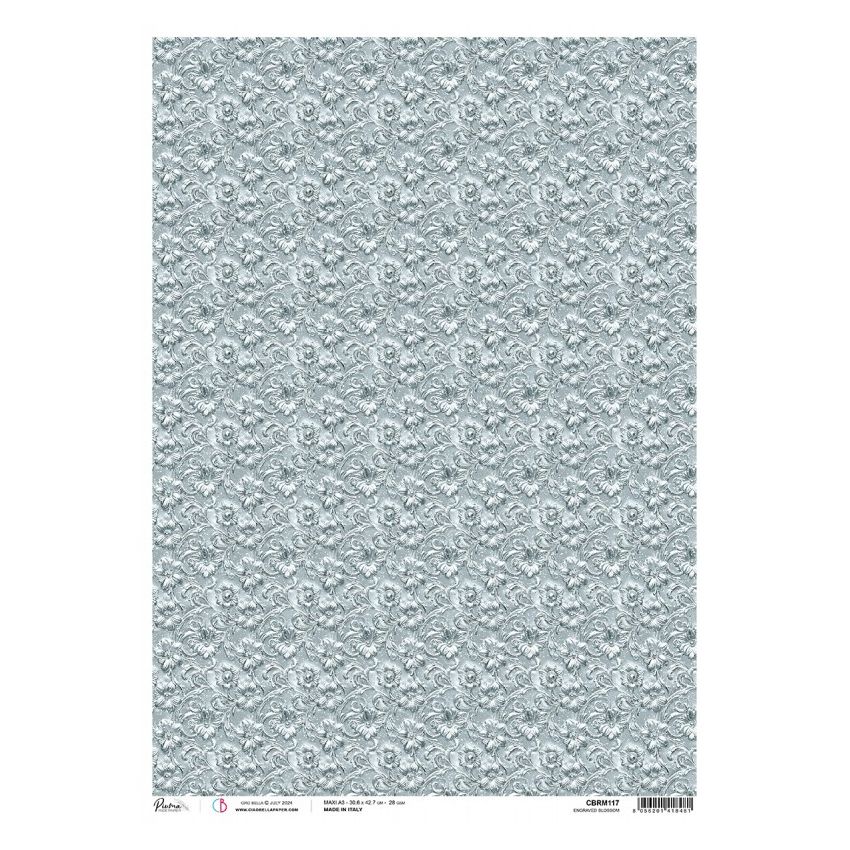 Rice Paper A3 Engraved Blossom