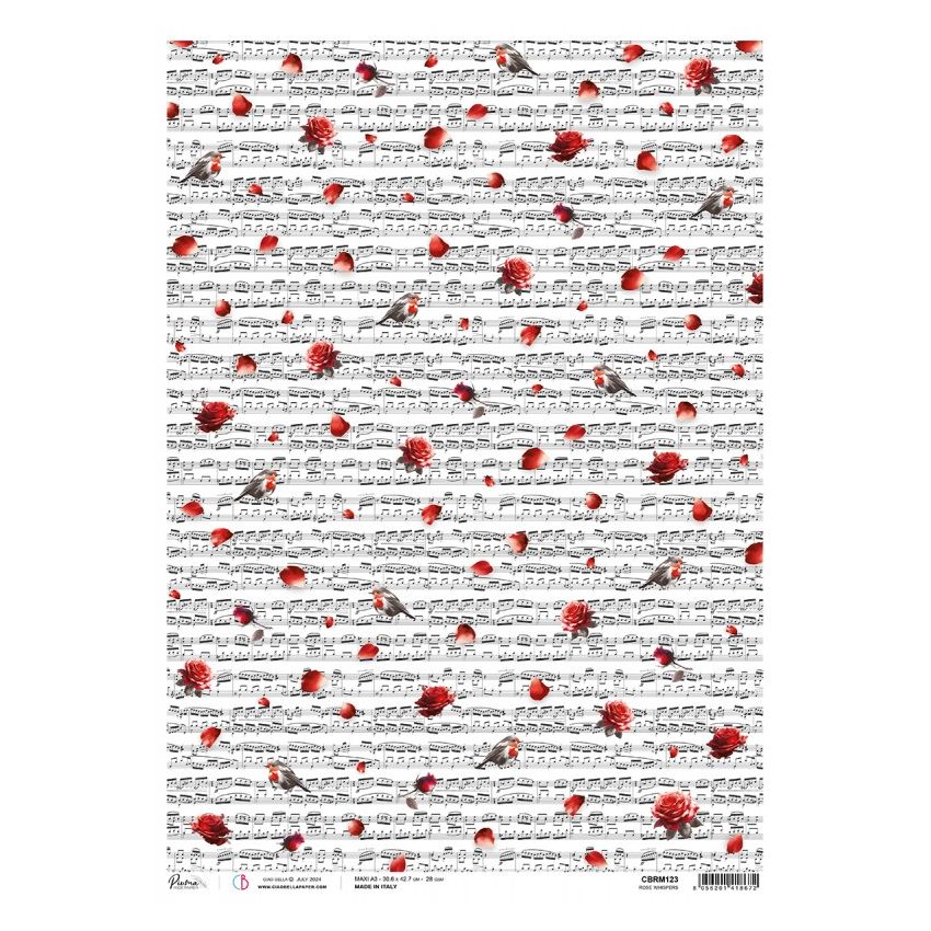 Rice Paper A3 Rose whispers