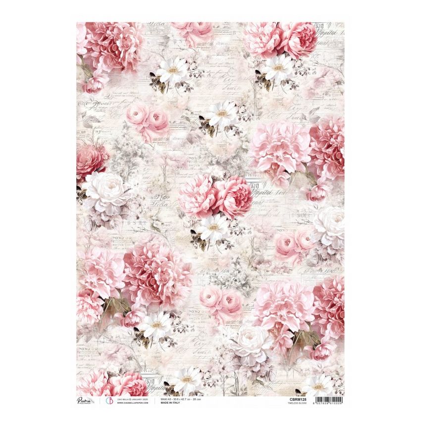 Rice Paper A3 Timeless Bloom