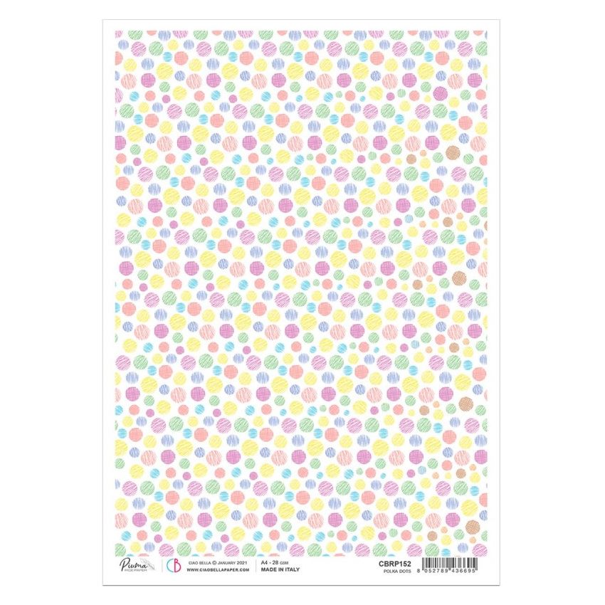 Rice Paper A4 Polka dots