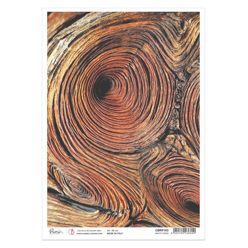 Rice Paper A4 Knotty Wood