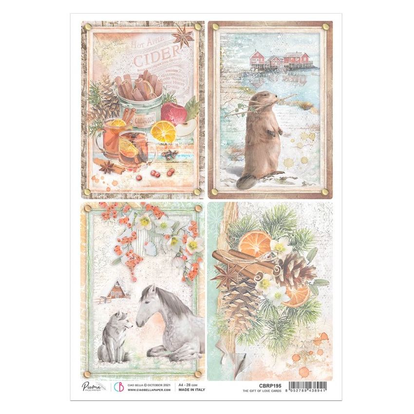 Rice Paper A4 The Gift of Love Cards