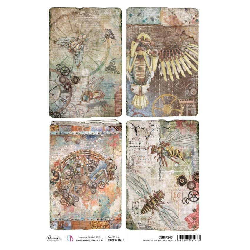 Rice Paper A4 Piuma Engine of the Future Cards