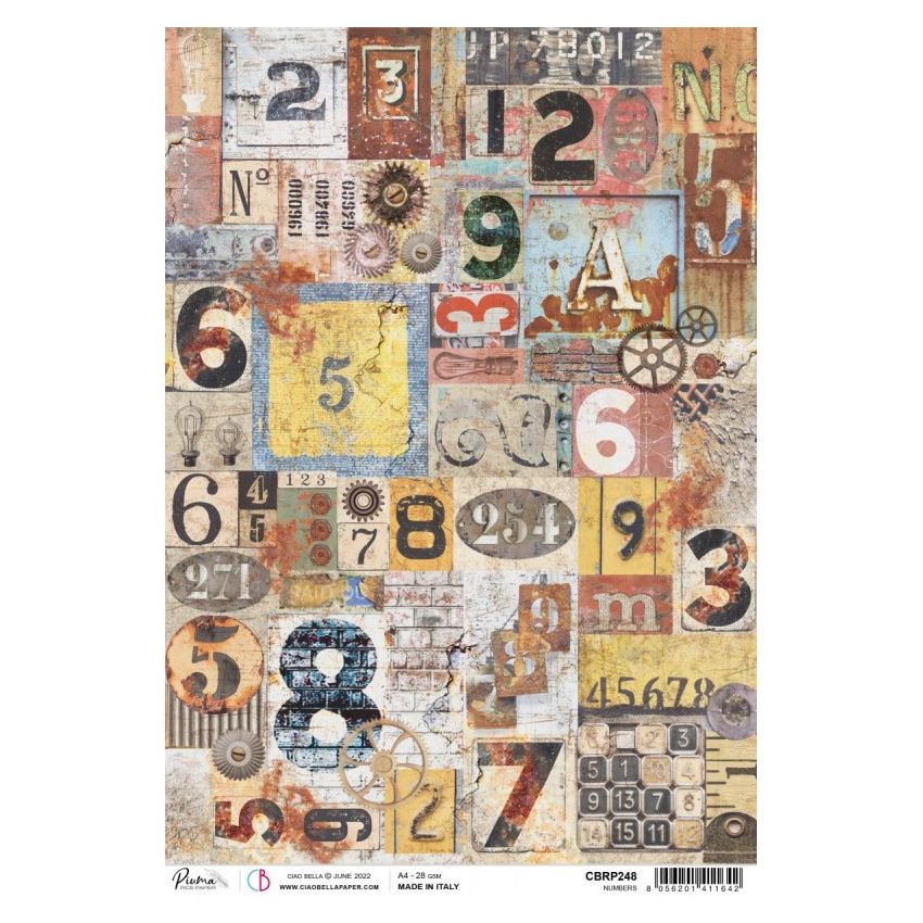 Rice Paper A4 Piuma Numbers