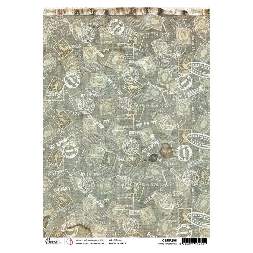 Rice Paper A4 Piuma Royal Postmarks