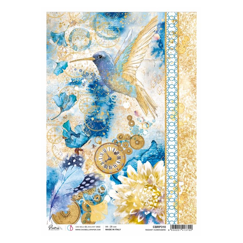 Rice Paper A4 Piuma Radiant Hummingbird