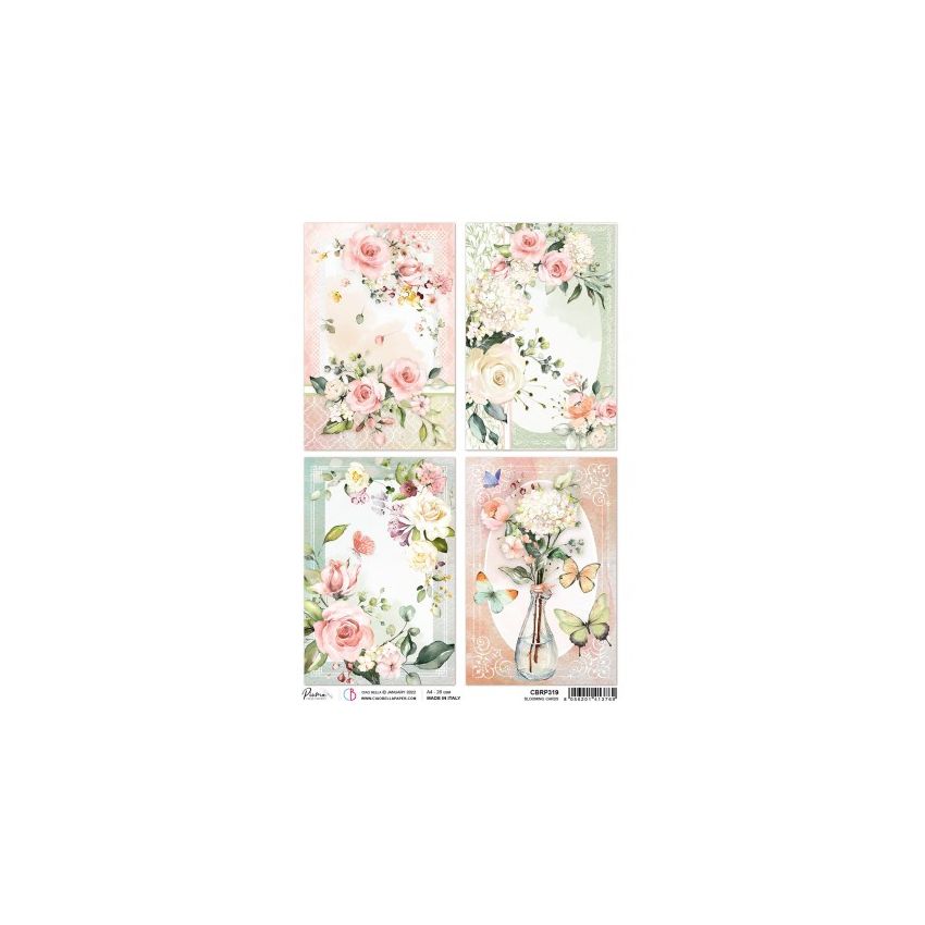 Rice Paper A4 Piuma Blooming cards