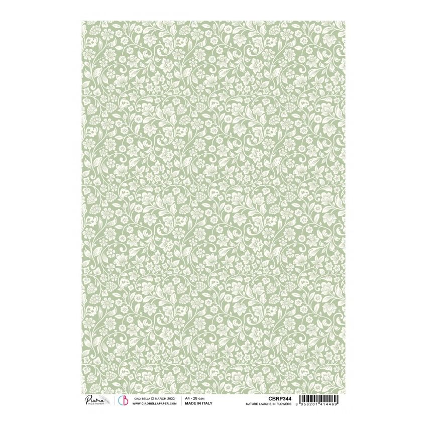 Rice Paper A4 Piuma Nature laughs in flowers
