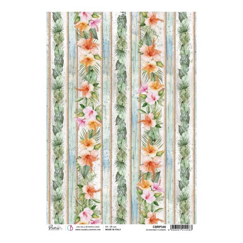 Rice Paper A4 Piuma Blossomed flowers