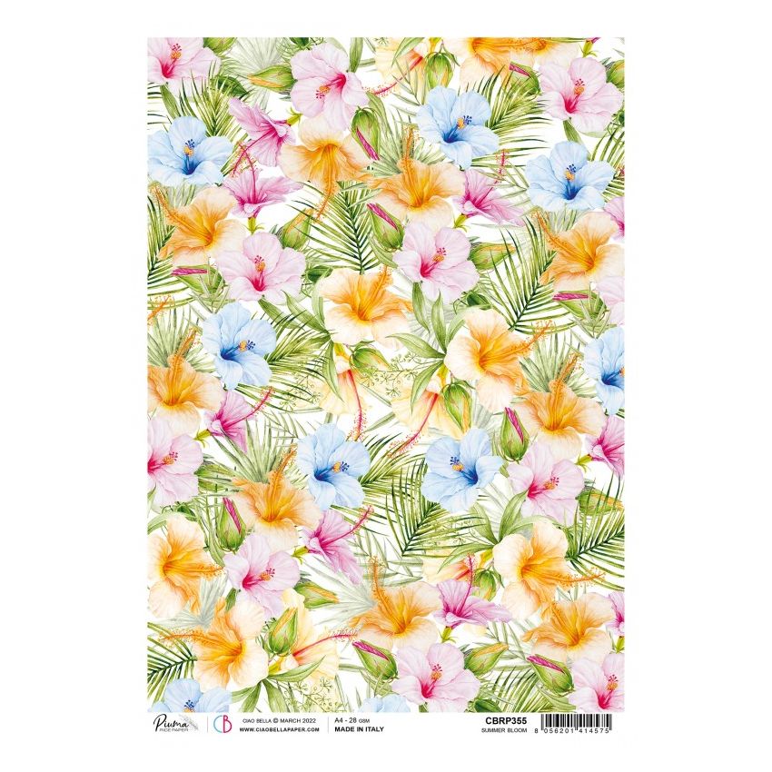 Rice Paper A4 Piuma Summer bloom