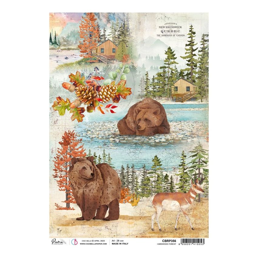 Rice Paper A4 Piuma Harwood forest