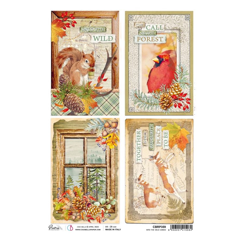 Rice Paper A4 Piuma Into the wild cards