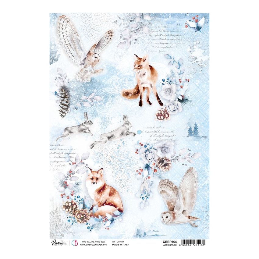 Rice Paper A4 Piuma Artic nature