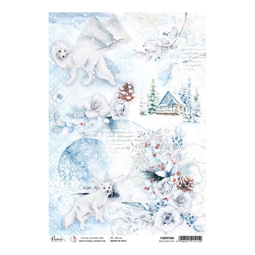Rice Paper A4 Piuma White wild fox