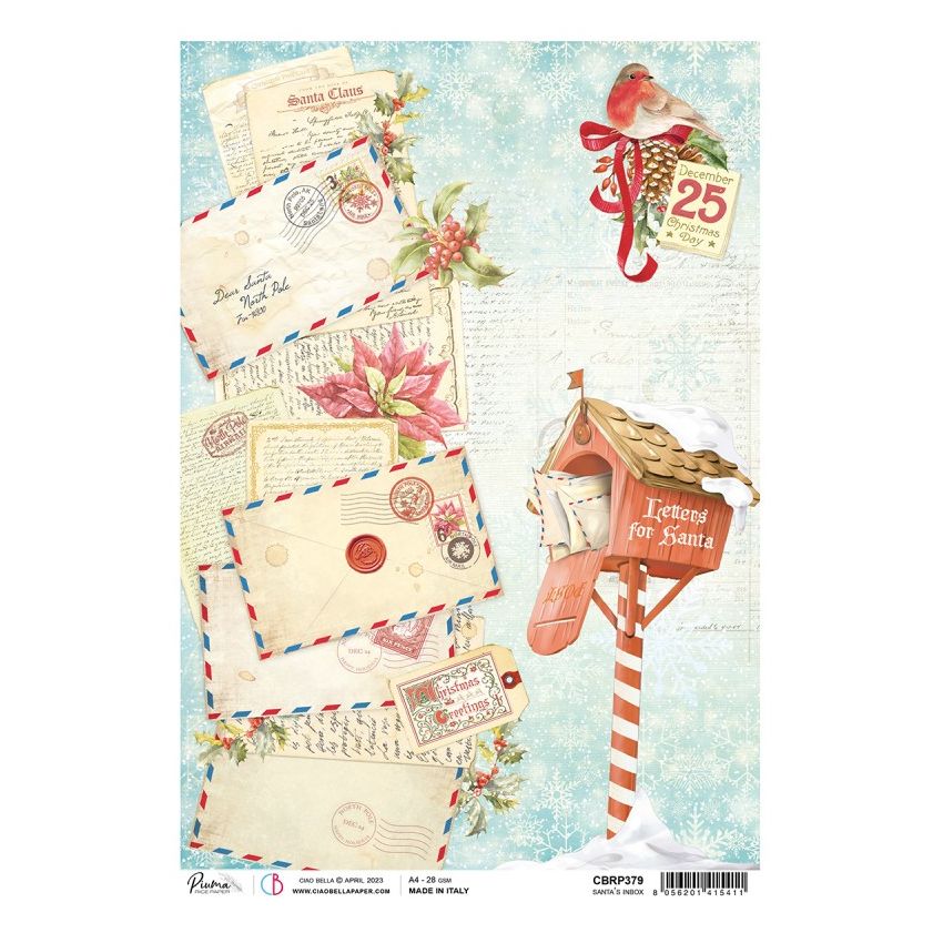 Rice Paper A4 Piuma Santa's inbox