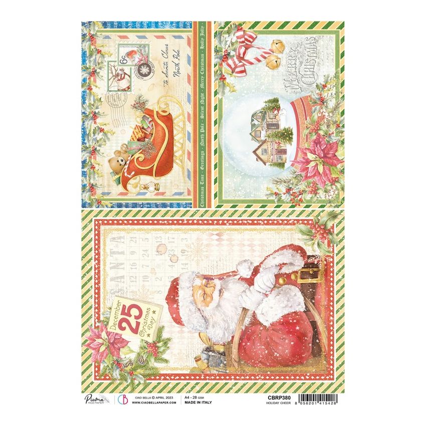 Rice Paper A4 Piuma Holiday cheer