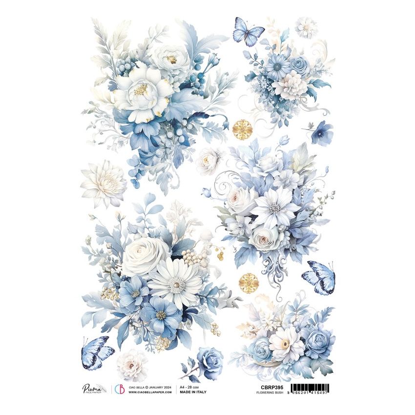 Rice Paper A4 Piuma Flowering bush