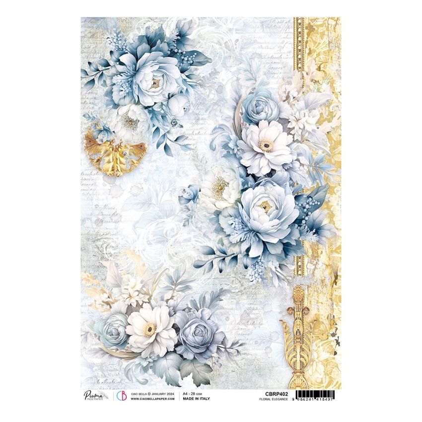 Rice Paper A4 Piuma Floral Elegance