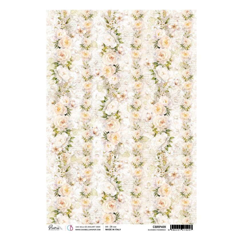 Rice Paper A4 Piuma Bloomed Romance