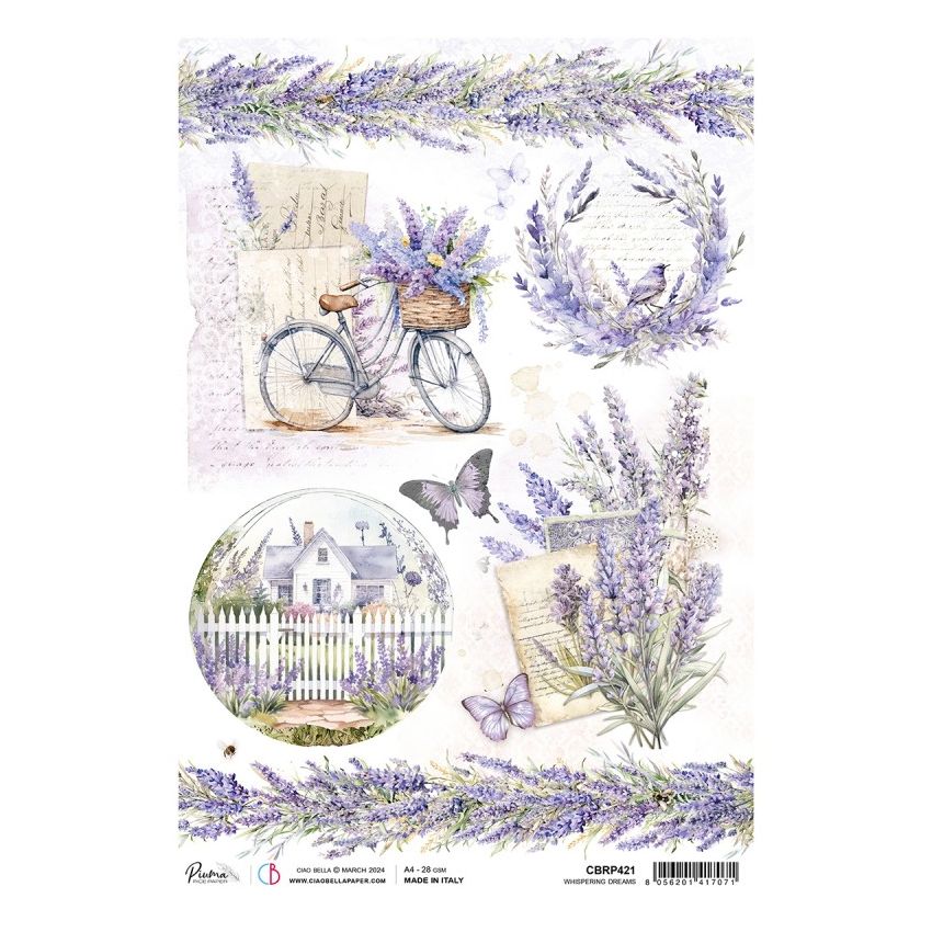 Rice Paper A4 Piuma Whispering Dreams