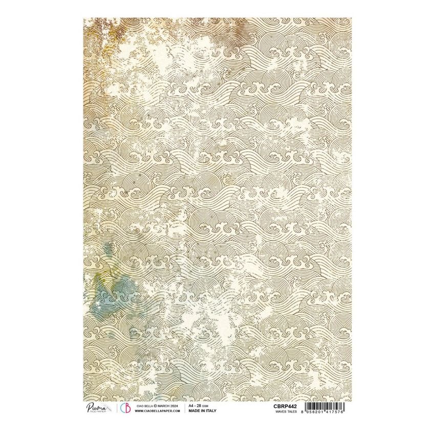 Rice Paper A4 Waves Tales