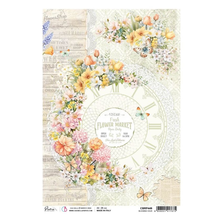 Rice Paper A4 Blooming hour