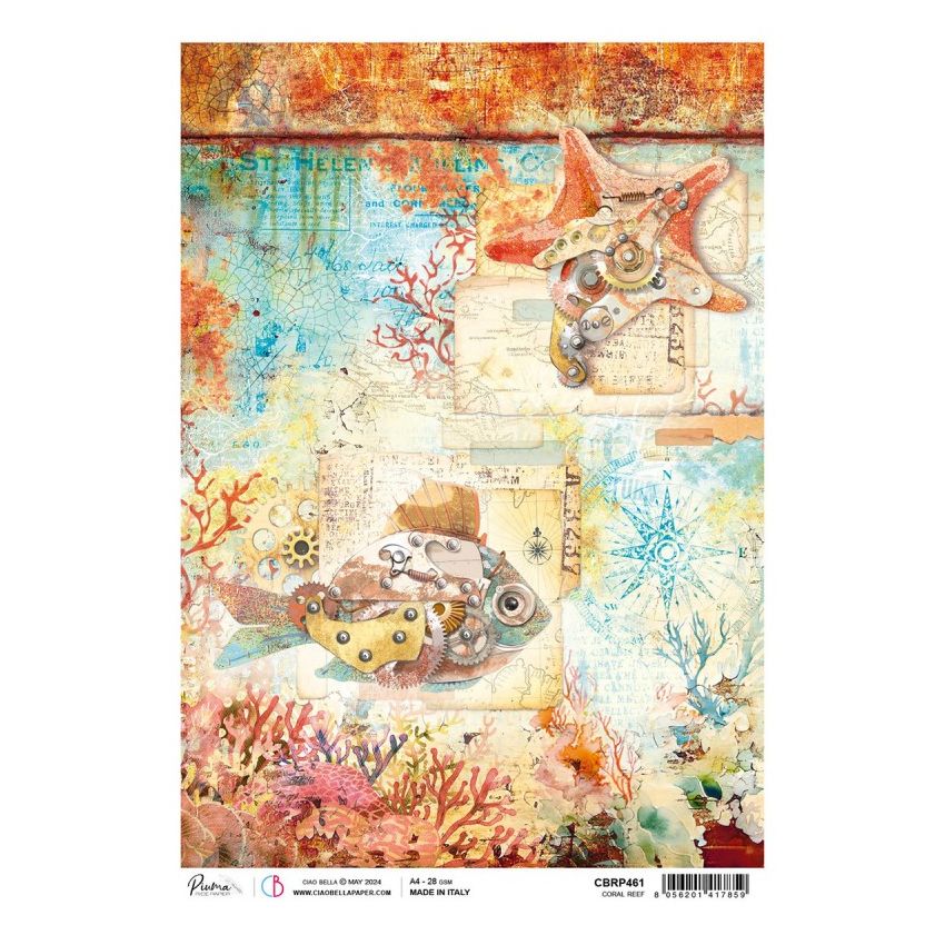 Rice Paper A4 Coral Reef