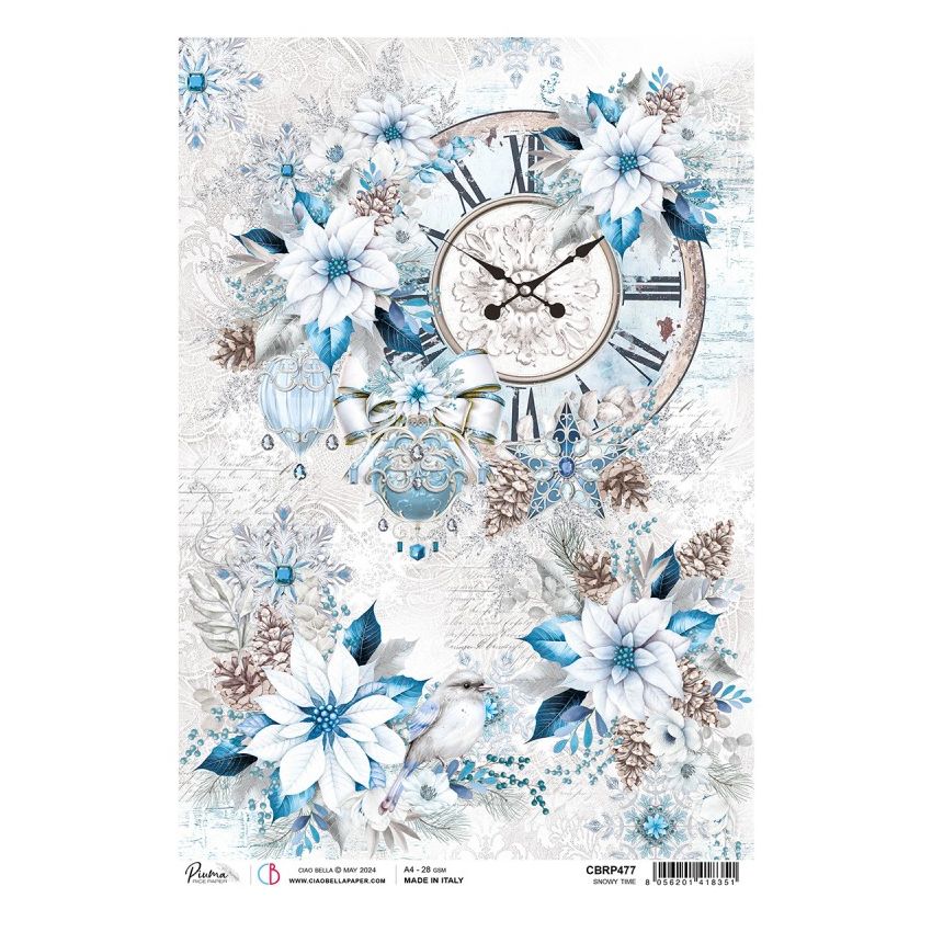 Rice Paper A4 Snowy Time