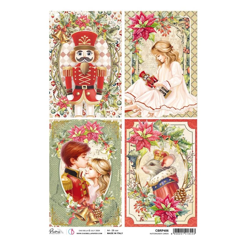 Rice Paper A4 Nutcracker cards