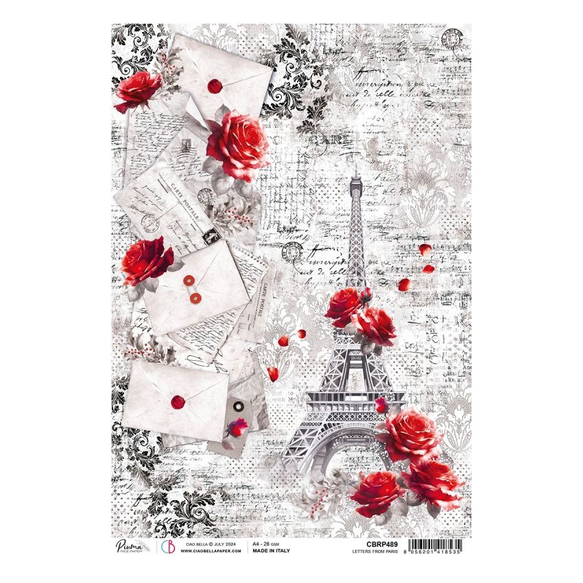 Rice Paper A4 Letters from Paris