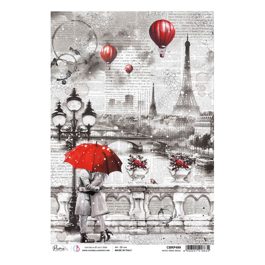 Rice Paper A4 White Magic Paris