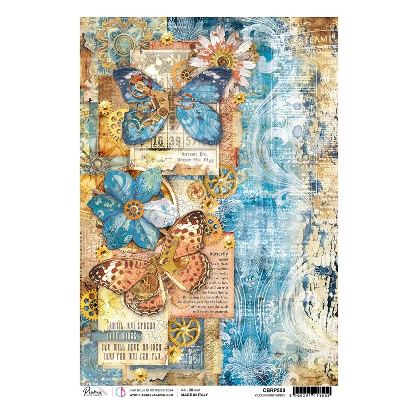 Rice Paper A4 Clockwork wings