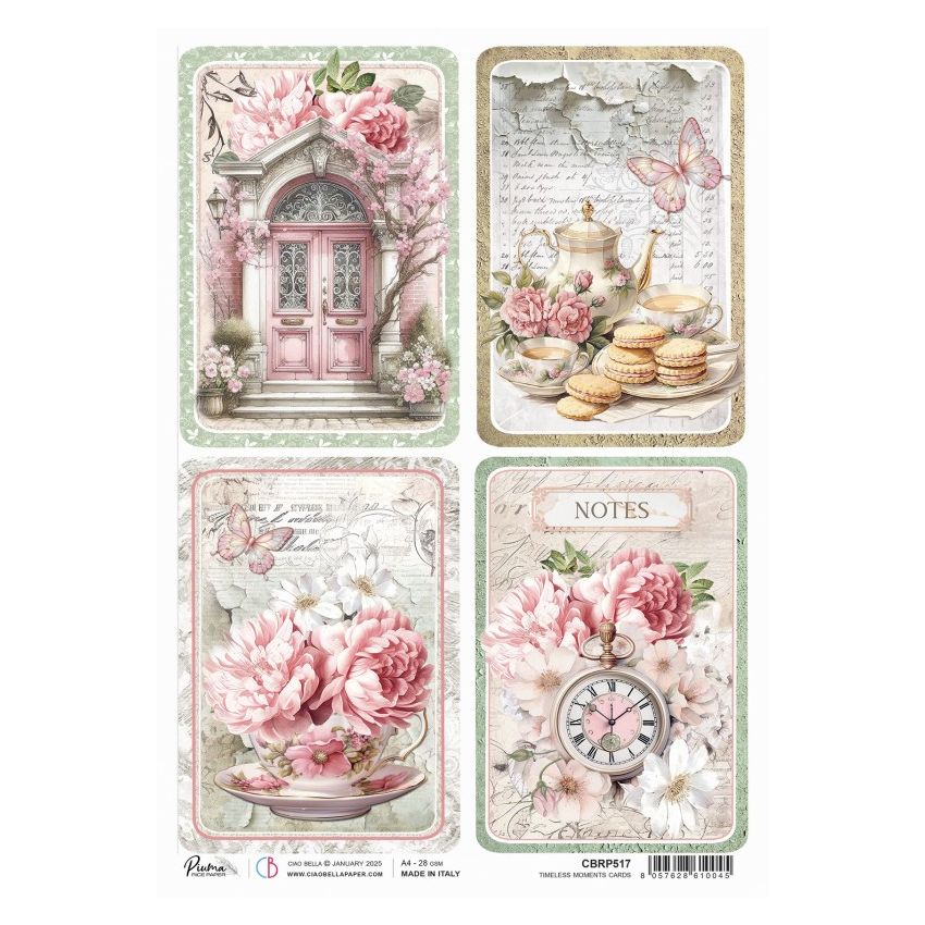 Rice Paper A4 Timeless Moments Cards