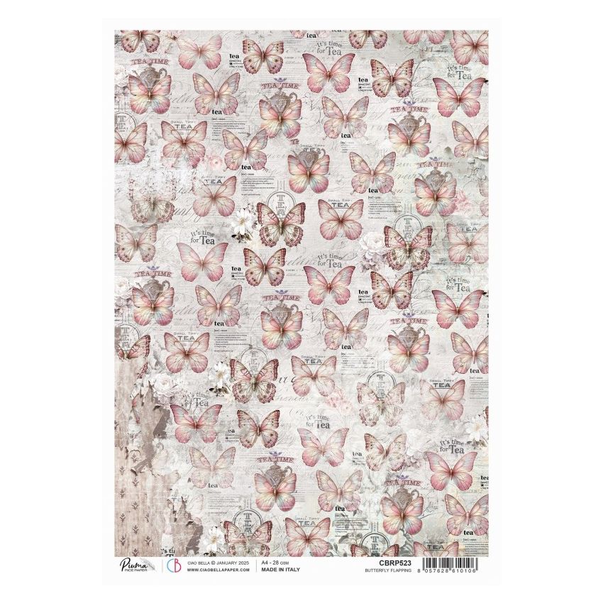 Rice Paper A4 Butterfly flapping
