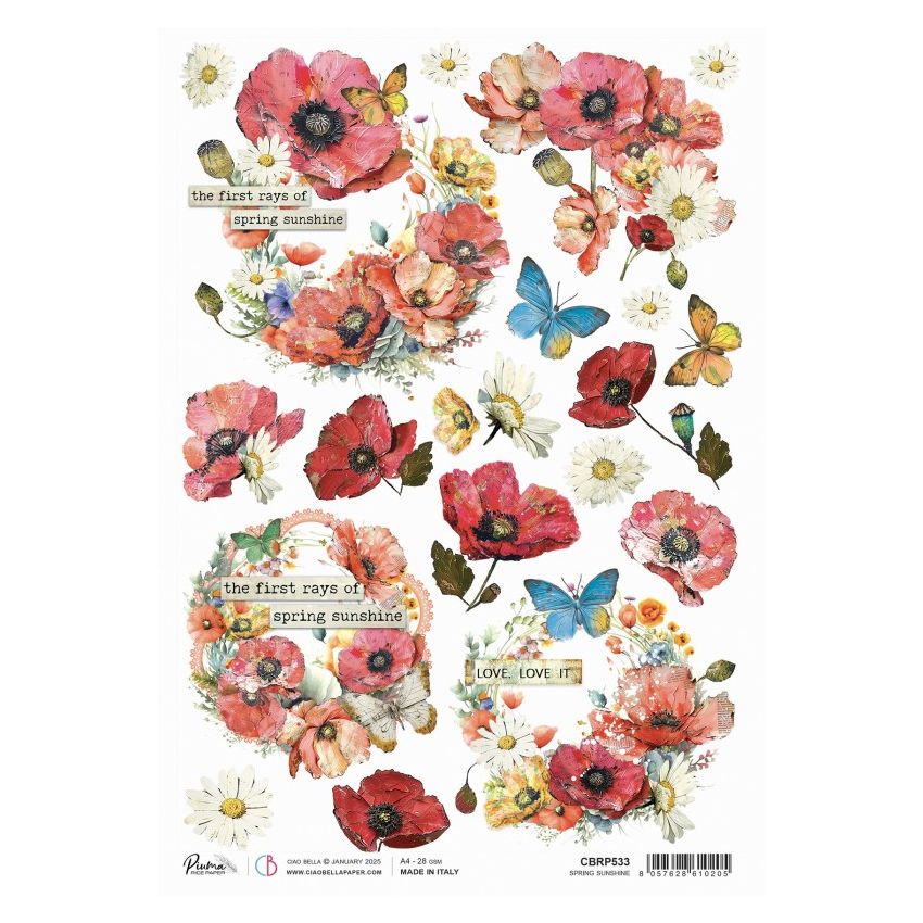 Rice Paper A4 Spring sunshine