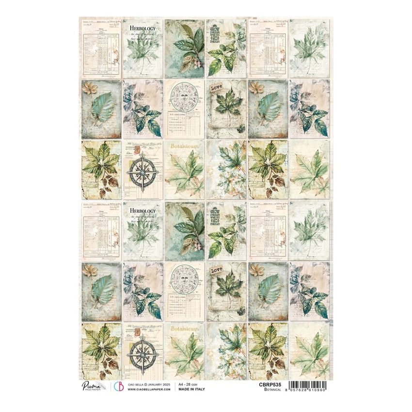 Rice Paper A4 Botanical