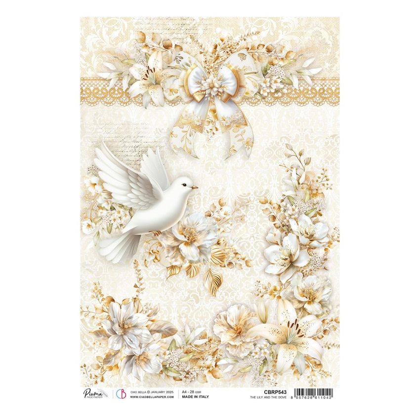 Rice Paper A4 The lily and the dove