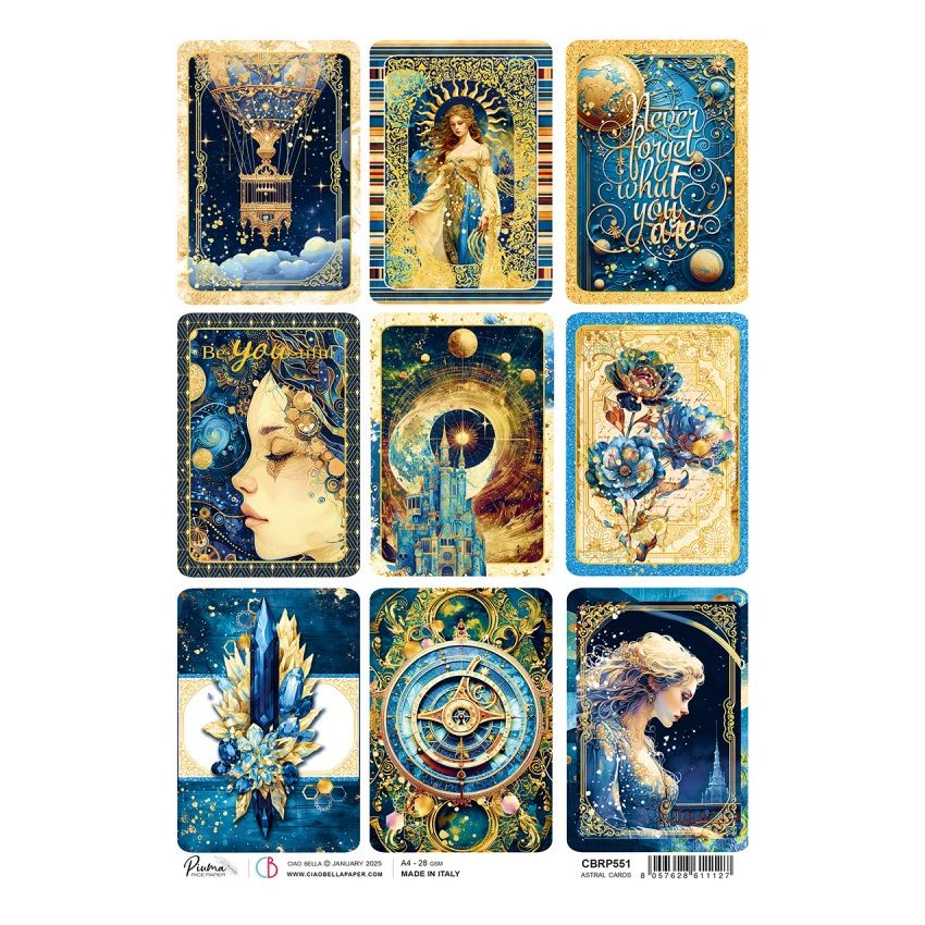 Rice Paper A4 Astral cards
