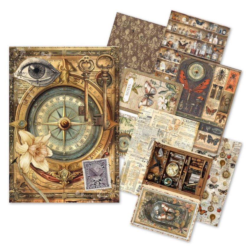 Rice Paper A5 MIXED 8/Pkg Cabinet of Curiosities