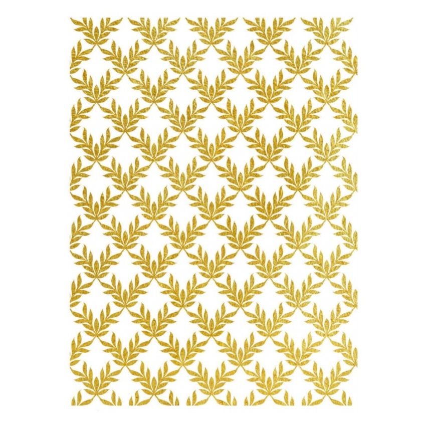 Papel de Arroz Fondo ORO RAMAS 30x41cm