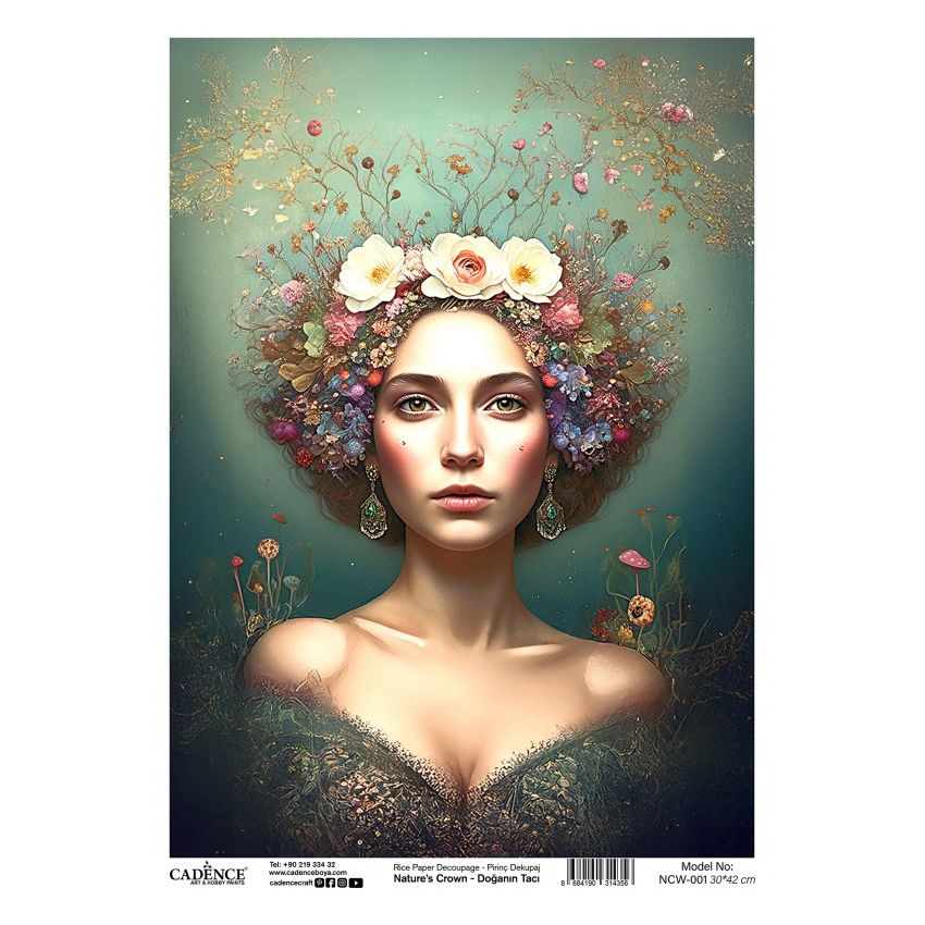 Papel Arroz 30x42cm CADENCE - Nature Crown