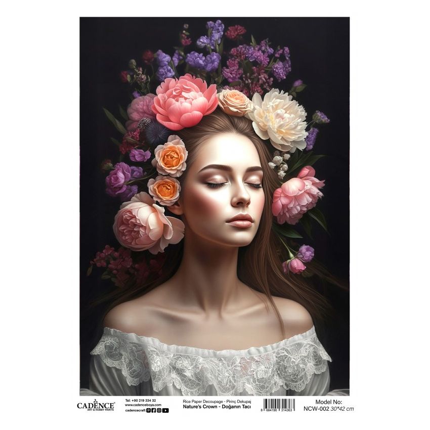 Papel Arroz 30x42cm CADENCE - Nature Crown