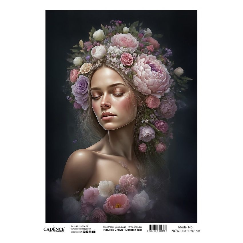 Papel Arroz 30x42cm CADENCE - Nature Crown