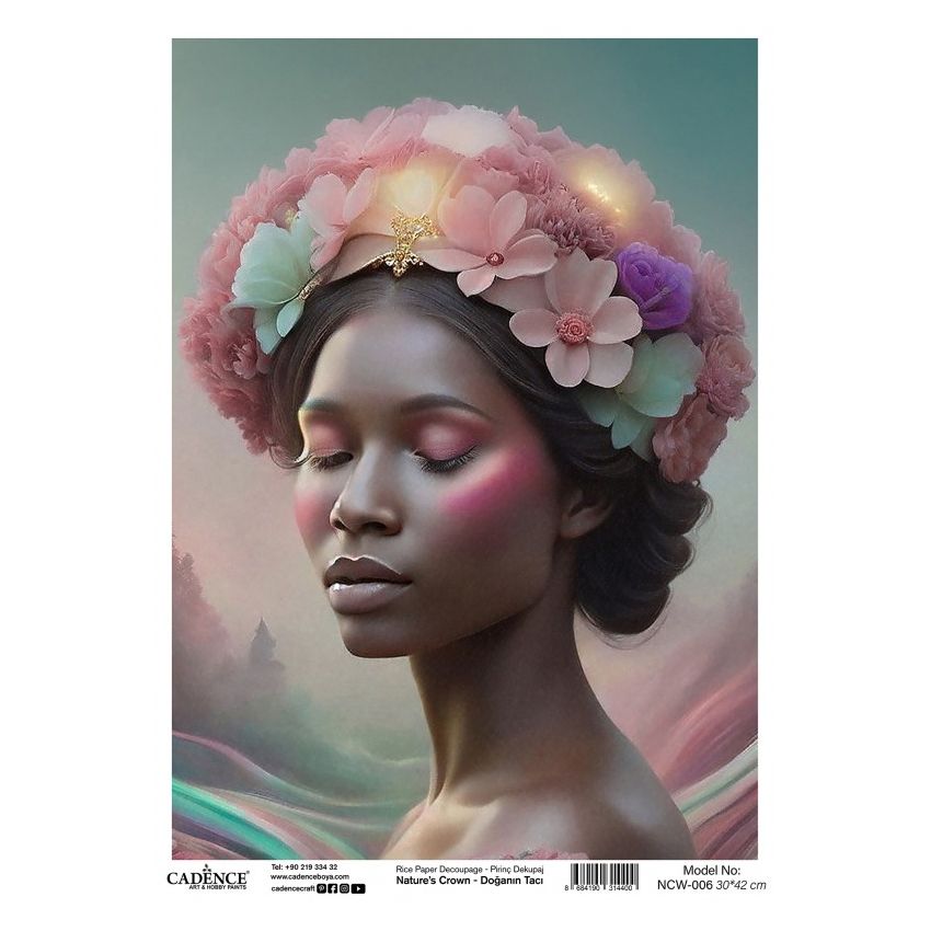 PAPEL ARROZ 30x42 CM CADENCE - Nature Crown