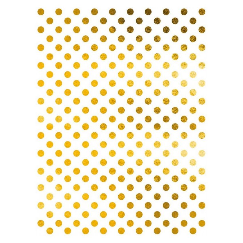 Papel de Arroz Fondo ORO PUNTOS 30x41cm
