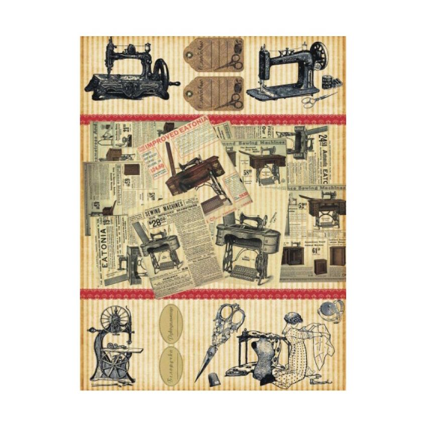 Papel de Arroz MAQUINA DE COSER 30x41cm