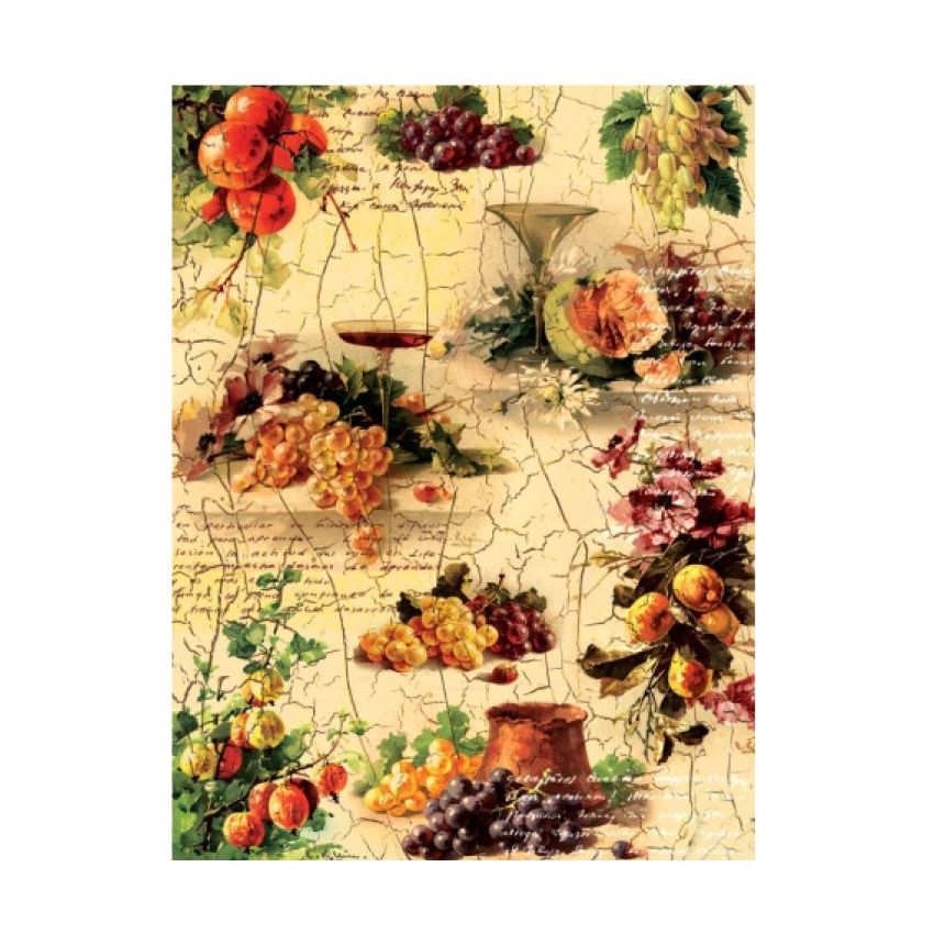 Papel de Arroz BODEGÓN UVAS 30x41cm