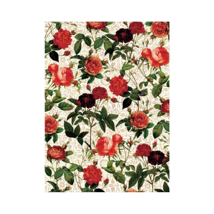 Papel de Arroz FONDO ROSAS ROJAS 30x41cm