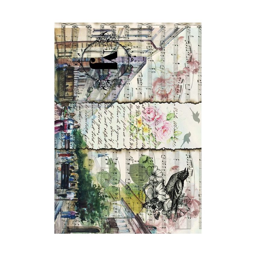 Papel de Arroz CIUDAD DE MÚSICA 30x41cm