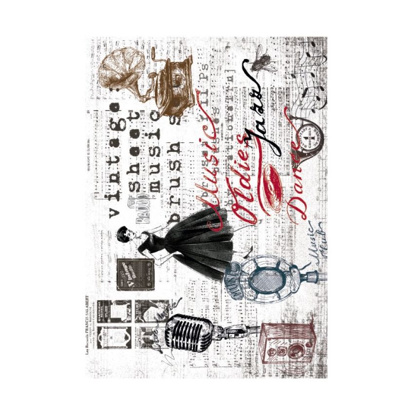 Papel de Arroz JAZZ MUSIC OLDIES 30x41cm